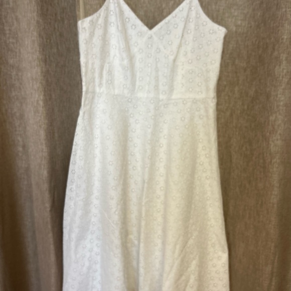 Context Lord & Taylor 100% Cotton White Summer Dress size 12 - Picture 9 of 10